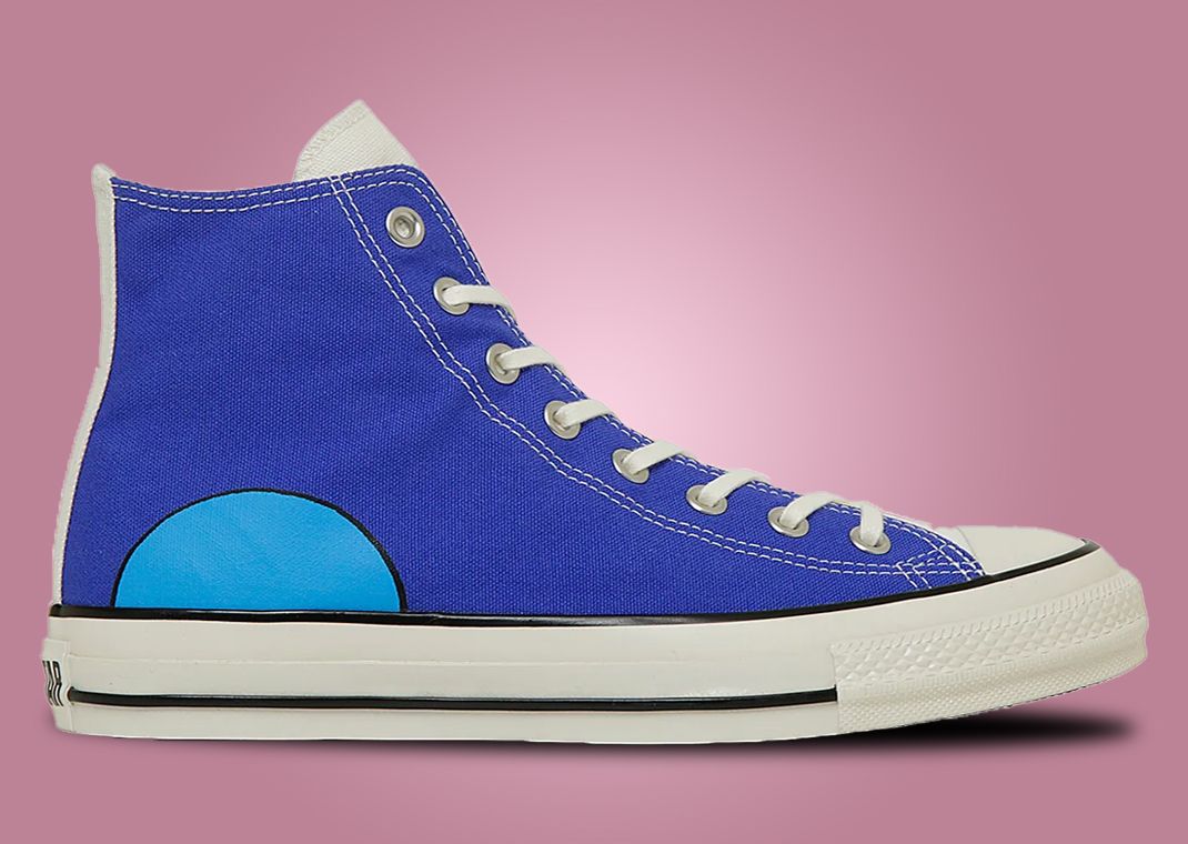 Doraemon x Converse All-Star Aged FP Hi Blue Pink Lateral