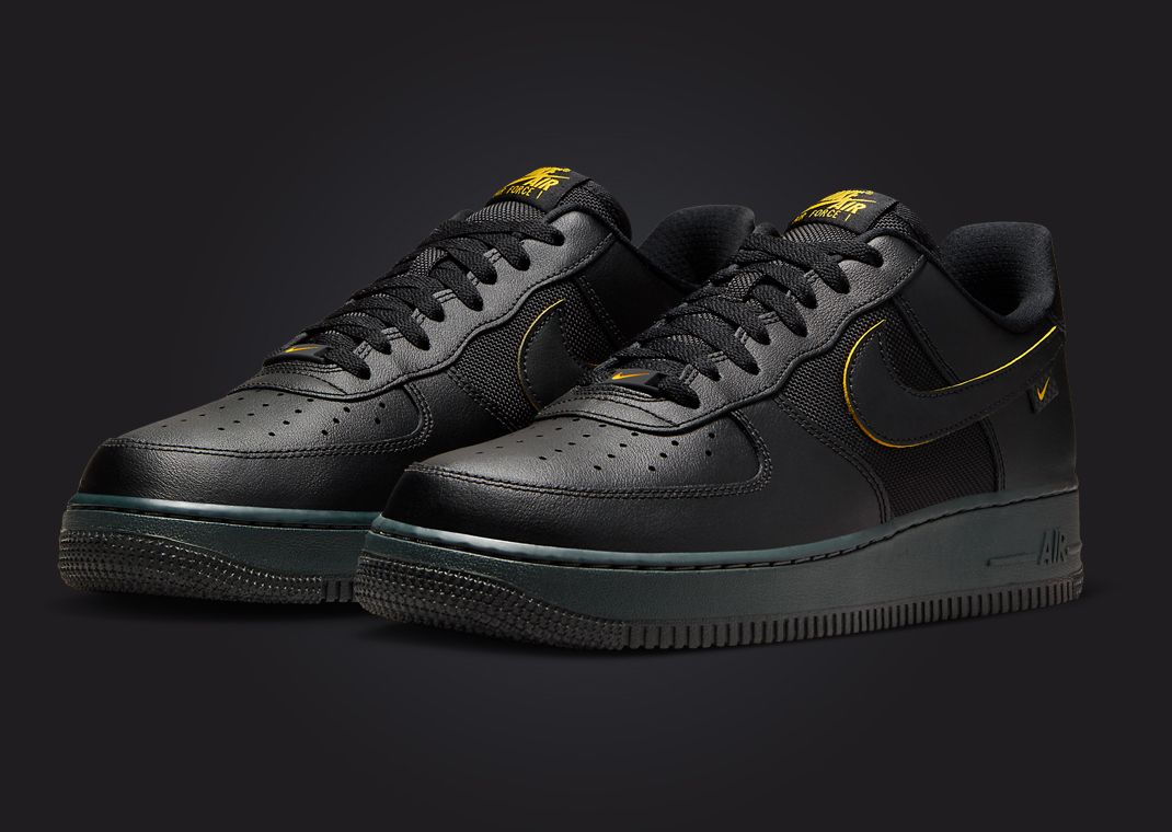 Nike Air Force 1 Low Black Yellow Ochre