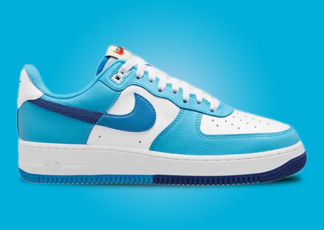 Nike Air Force 1 Low Split Light Photo Blue Deep Royal Blue