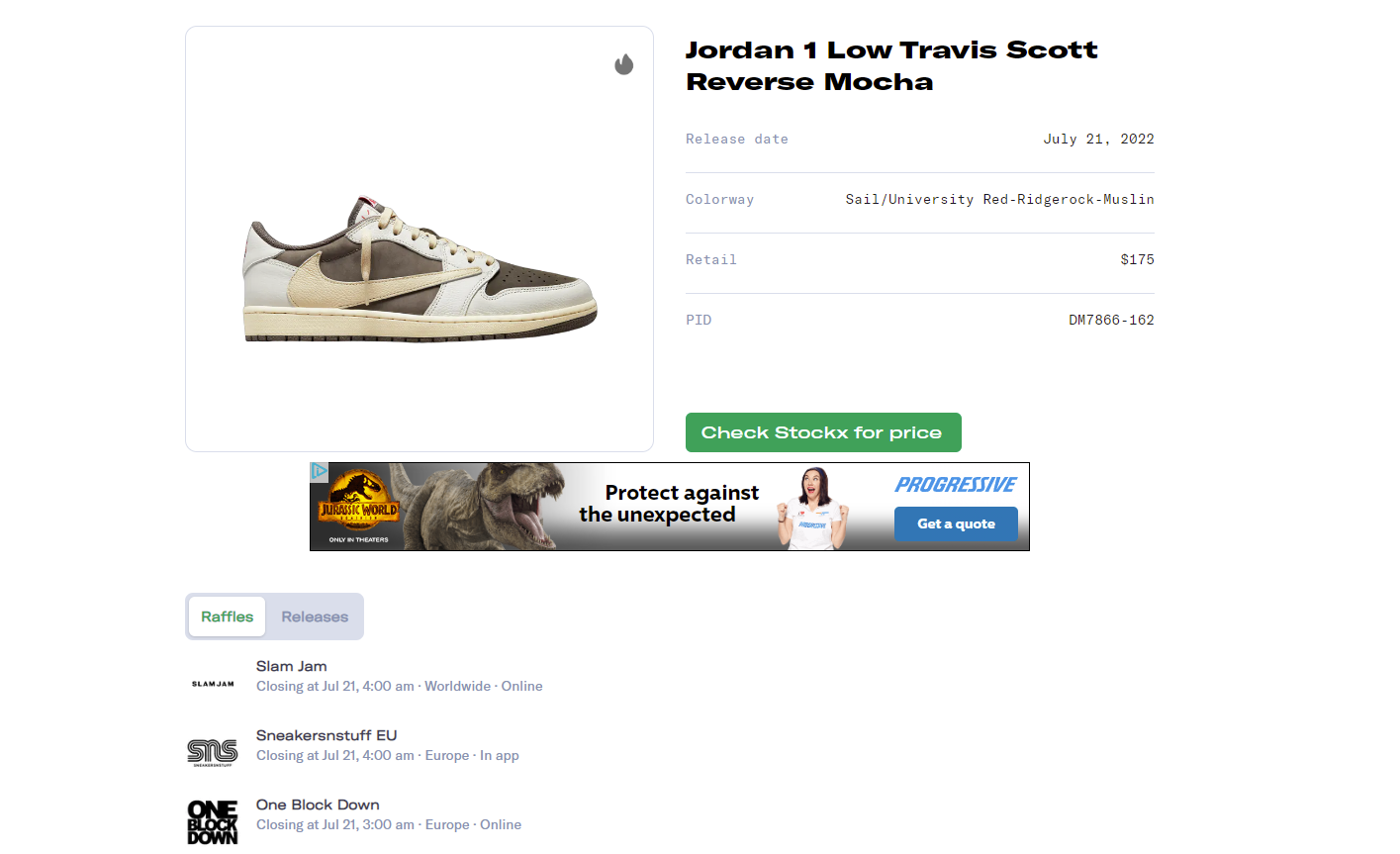 Travis Scott x Air Jordan 1 Retro Low OG Reverse Mocha Raffle Guide