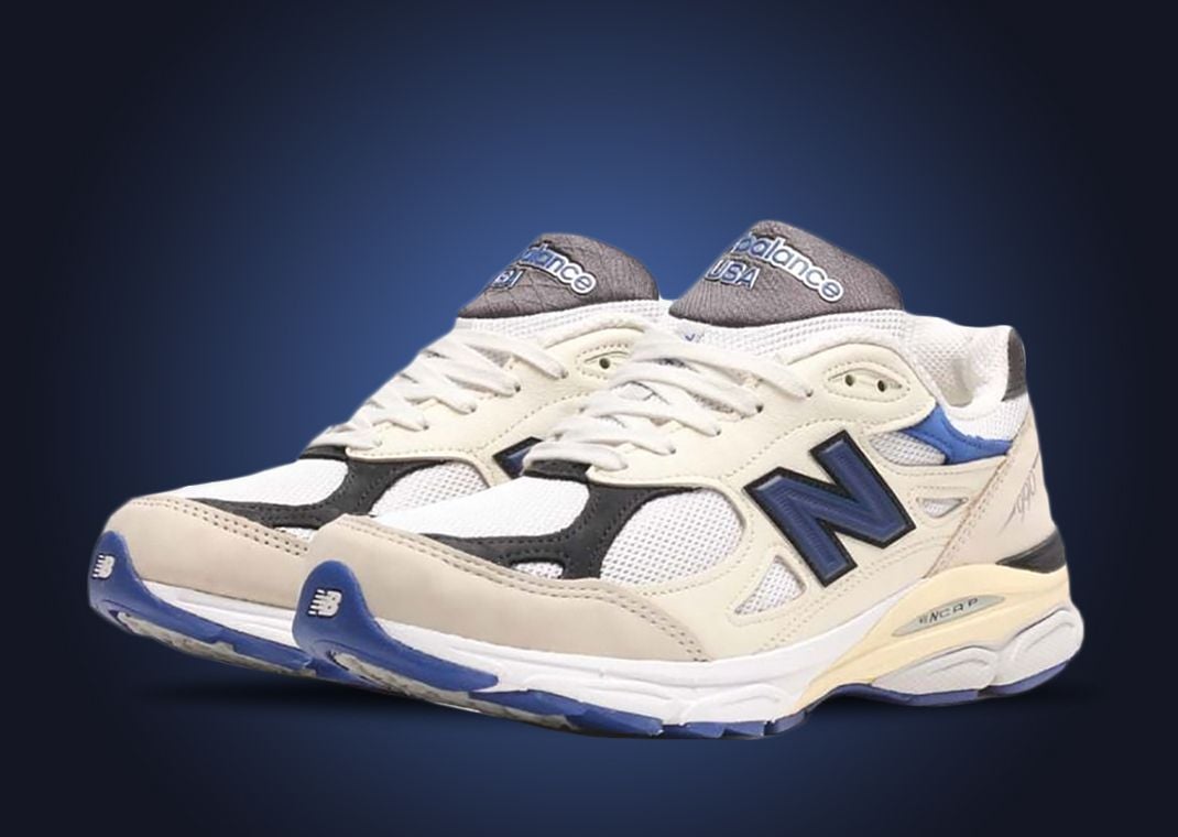 New Balance 990v3 Made in USA by Teddy Santis White Blue