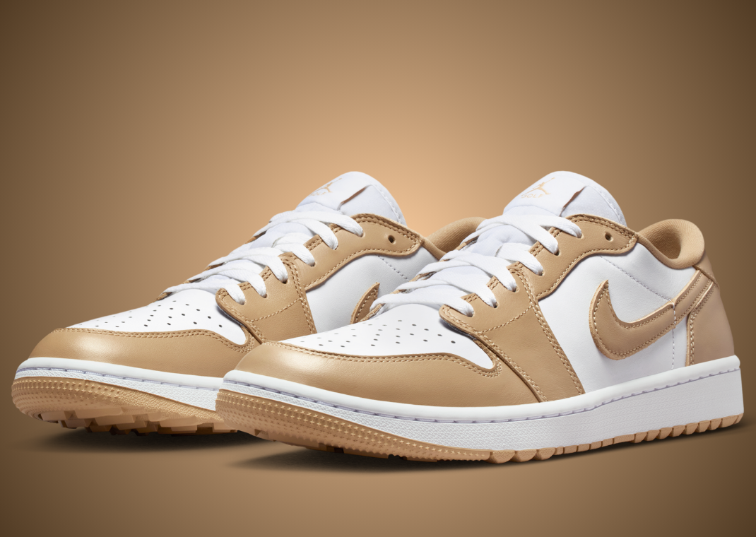メンズ NIKE AIR JORDAN 1 LOW GOLF ブラウン リネン 26.5