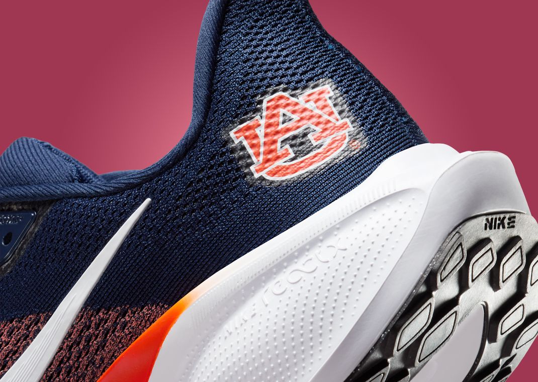 NCAA x Nike Pegasus 41 Auburn Heel Detail