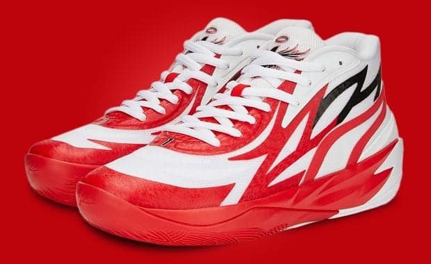 LaMelo Ball’s Puma MB.02 Gets A Clean White Red Black Makeover