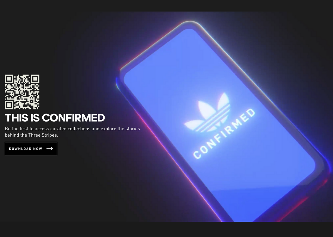 adidas CONFIRMED app QR code