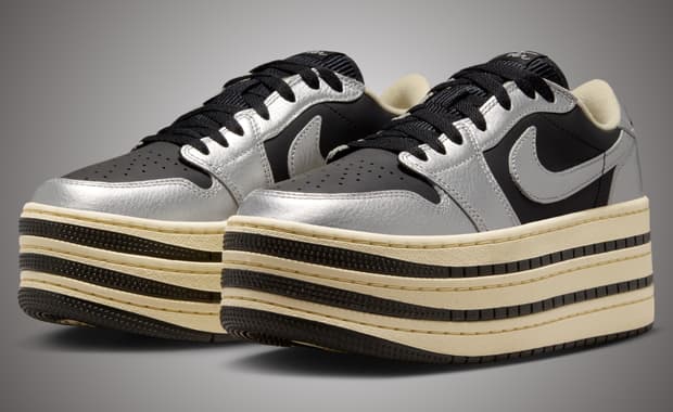 Air Jordan 1 Low Triple Stack Metallic Silver