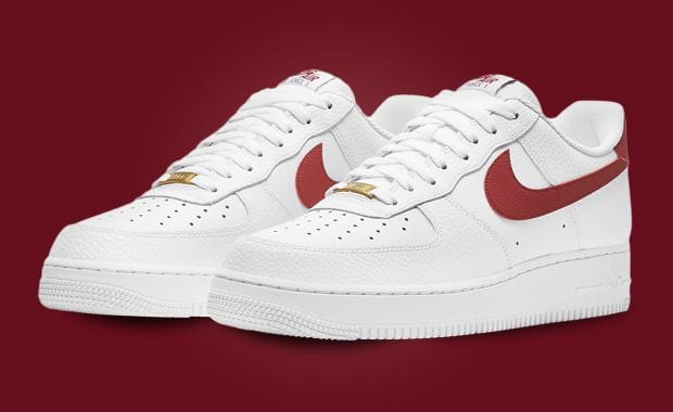 White And Team Red Dress This Nike Air Force 1 Low