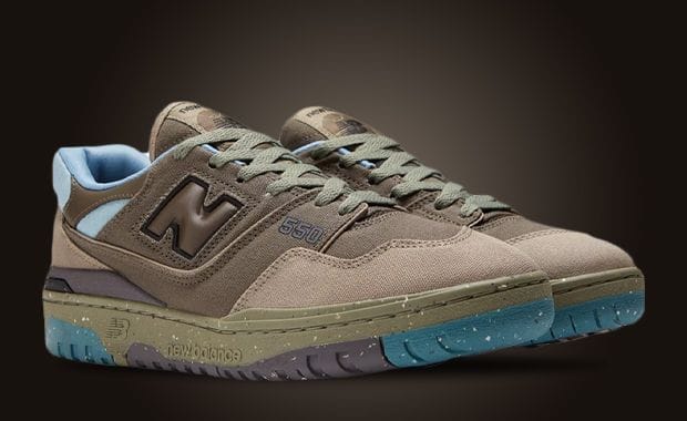 New Balance Switches Leather With Canvas For This 550 Colorway