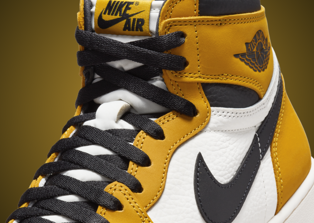 Air Jordan 1 Retro High OG Yellow Ochre Midfoot Detail