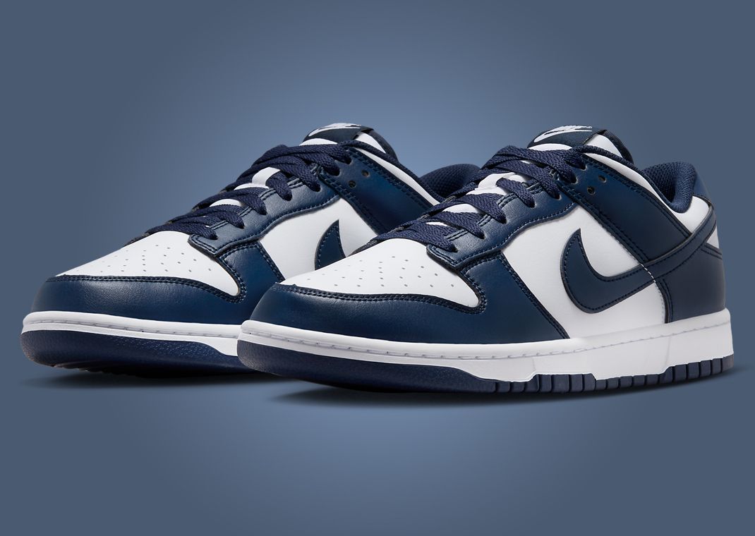 Nike Dunk Low White Midnight Navy