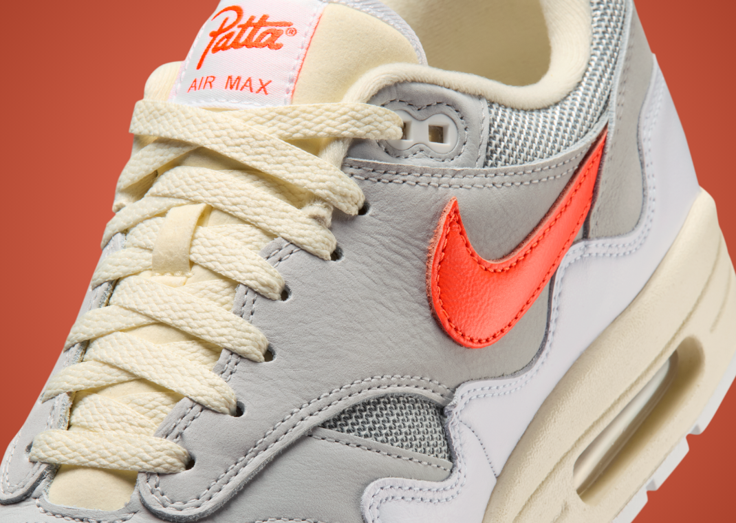 Patta x Nike Air Max 1 White Hyper Crimson - Detail