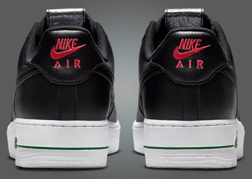 Nike Air Force 1 Low Roses Black White Heel