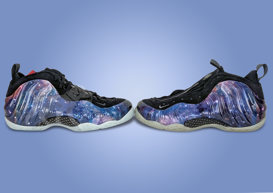 galaxy foamposite on feet