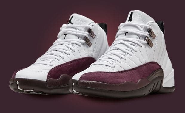 Official Look At The A Ma Maniere x Air Jordan 12 Retro White Burgundy Crush