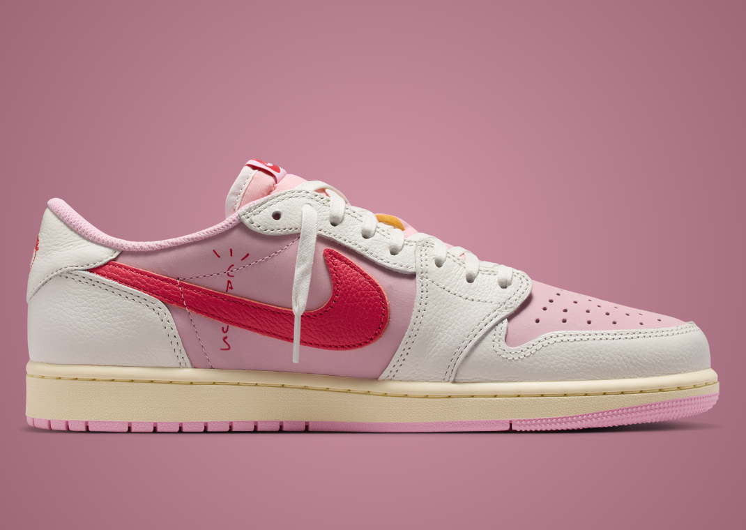 Travis Scott x Air Jordan 1 Retro Low OG Shy Pink Medial