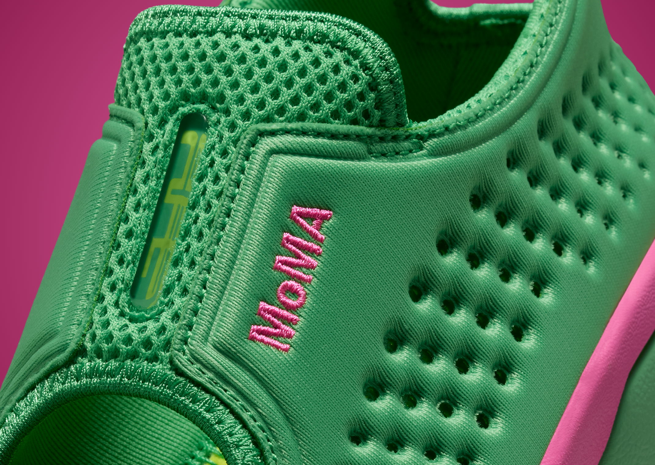 MoMA x Nike Air Rift 2 Hyper Verde Light Fuchsia - Detail