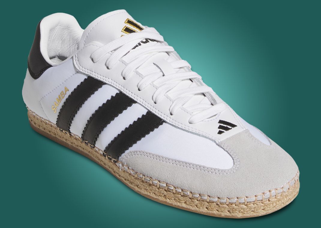 CLOT x adidas Samba Espadrille White Black - Angle