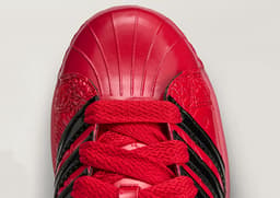 Sp5der x adidas Superstar Red - Toe Detail