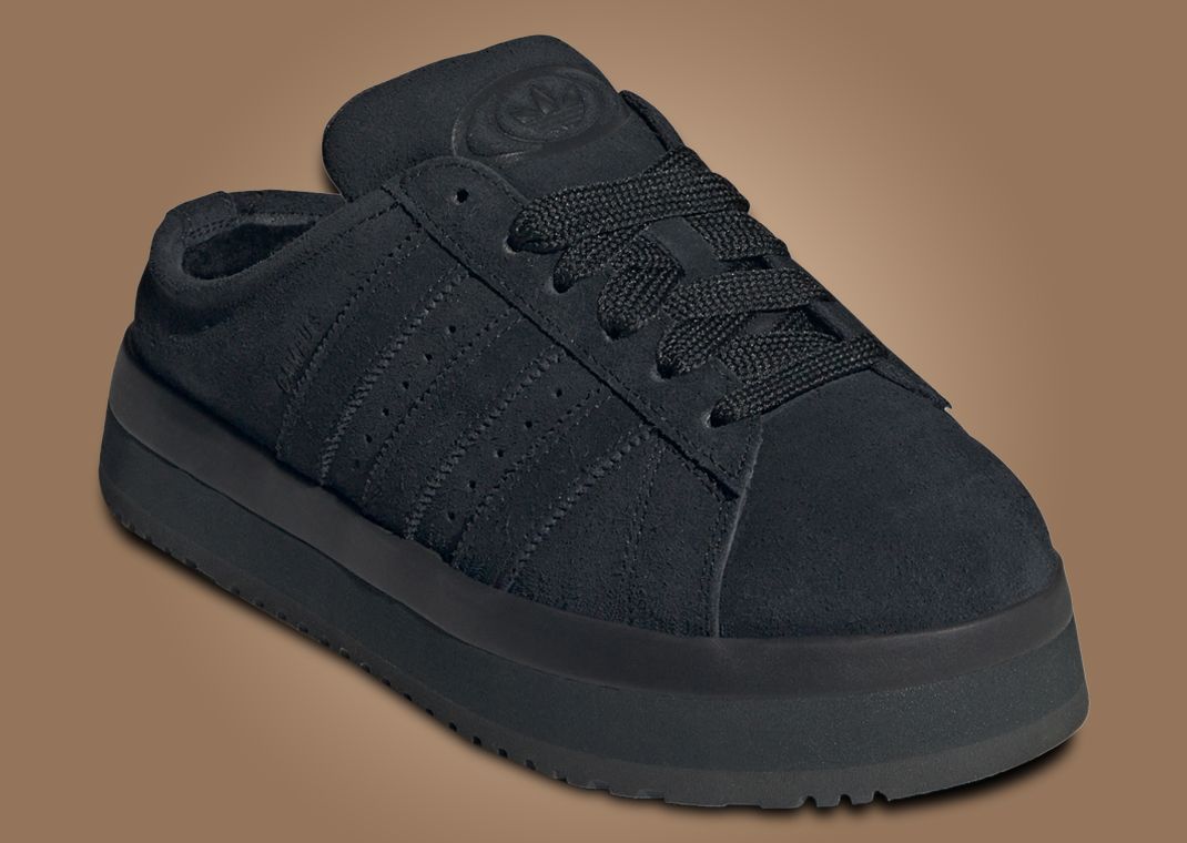 adidas Campus 00s Winter Low Triple Black (W) - Angle