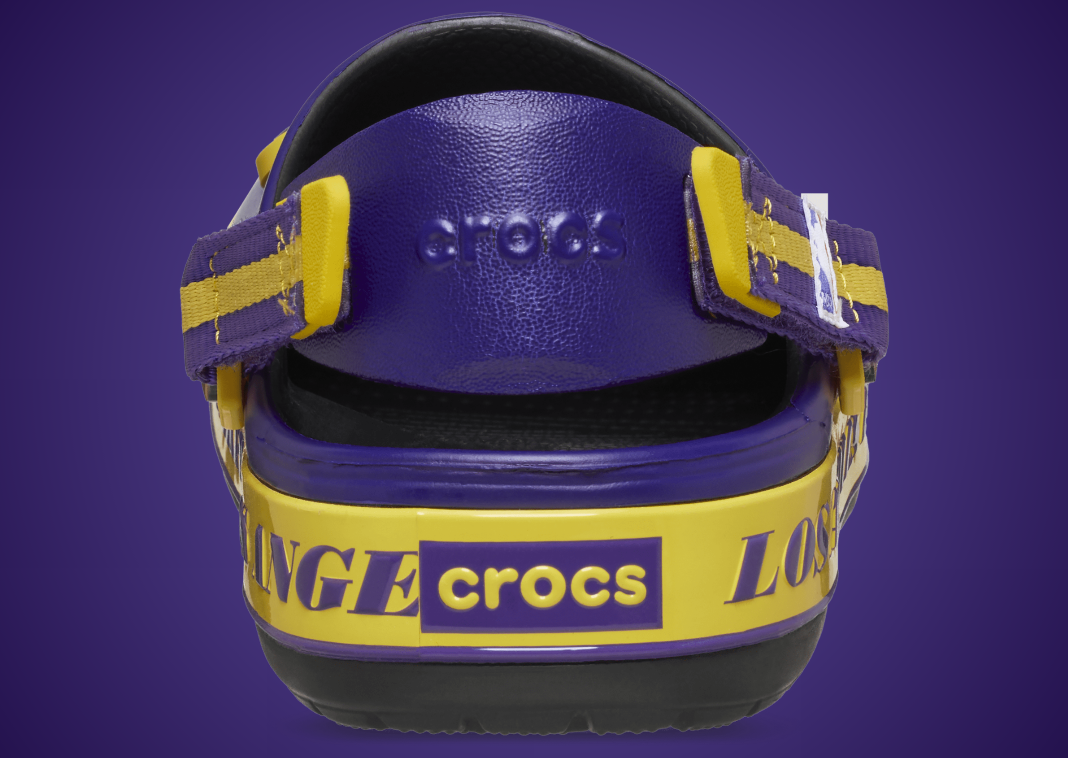 Lakers Crocband Crocs heel