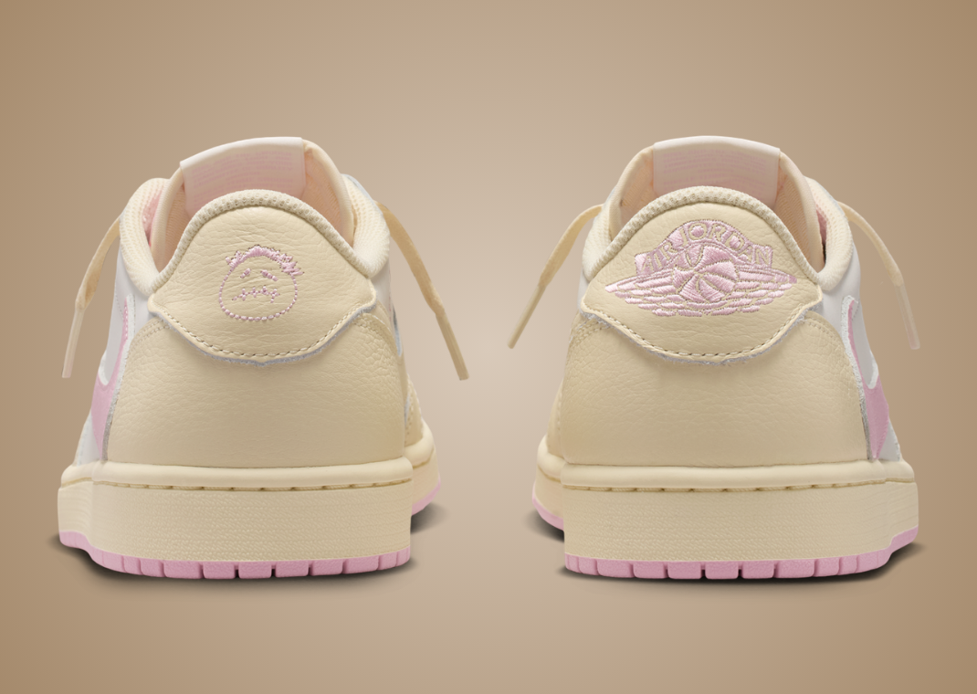 Travis Scott x Air Jordan 1 Muslin Shy Pink Heel