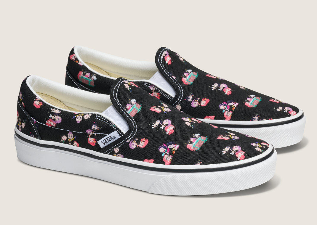 K-Pop Demon Hunters x Vans Slip-On Black Multi-Color - Angle