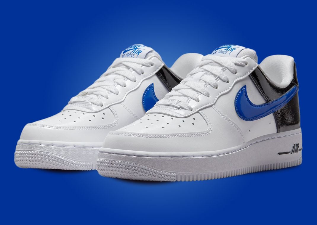 Nike Air Force 1 Low Patent White Black Blue (W)