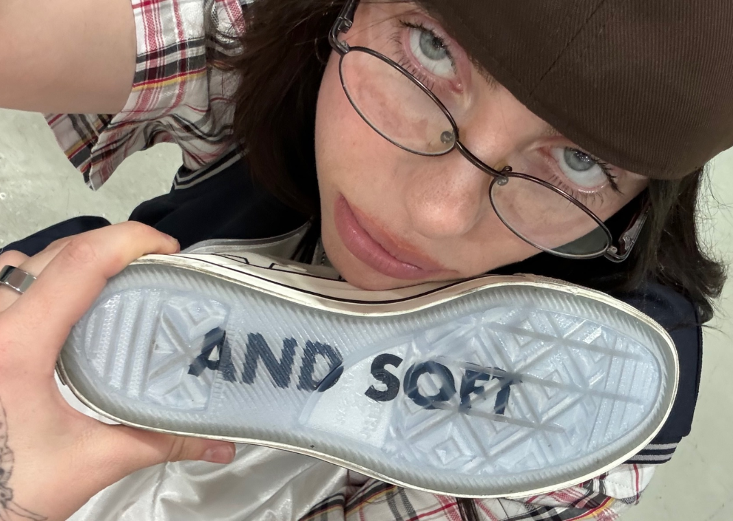 Billie Eilish teasing her Converse collaboration