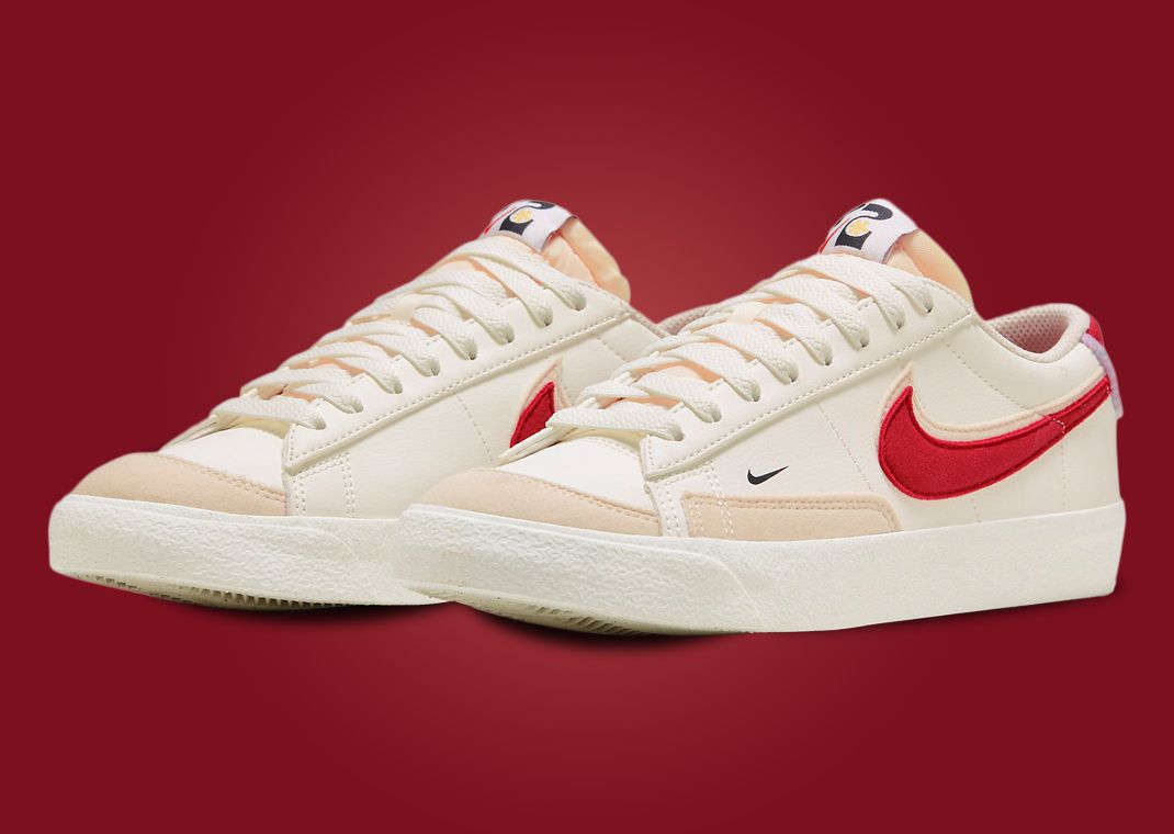 Nike Blazer Low 77 Retro Logo Sail Gym Red