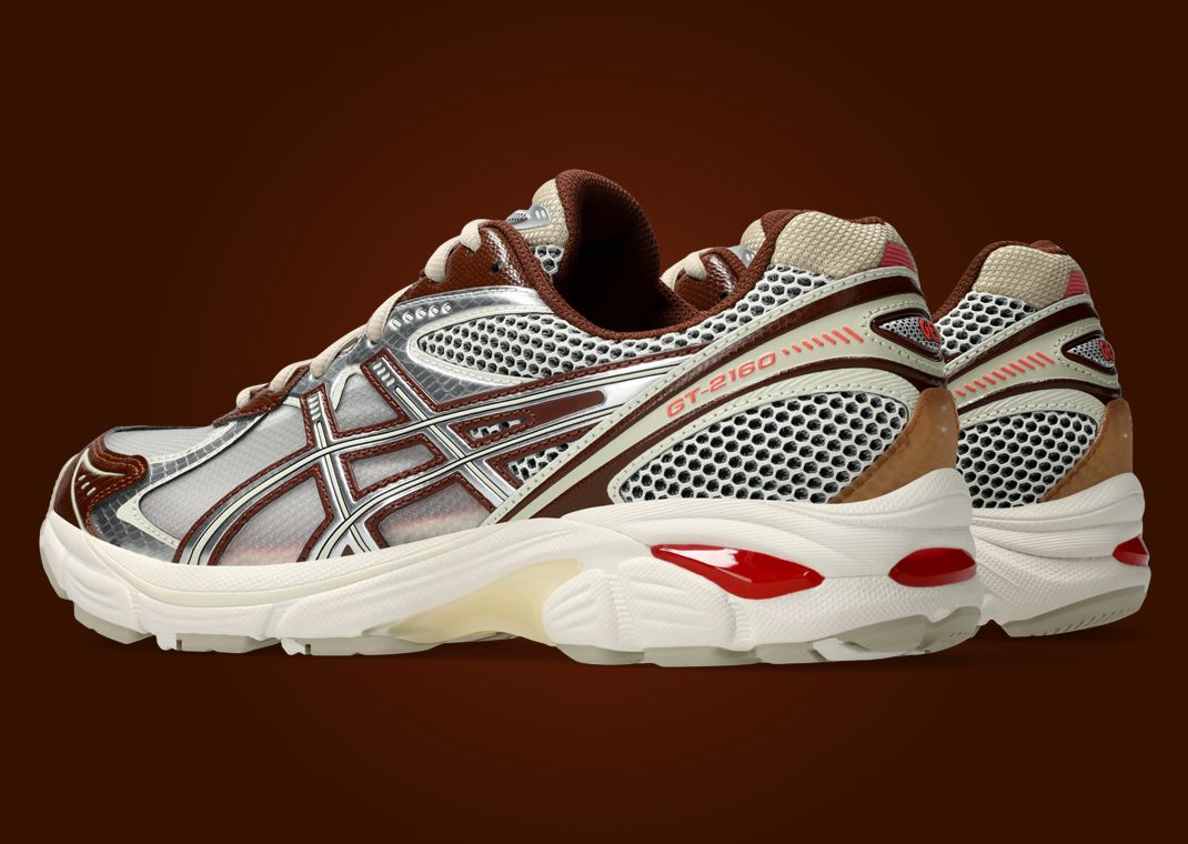 Above The Clouds x Asics GT-2160 Metallic Silver Brown Heel Angle