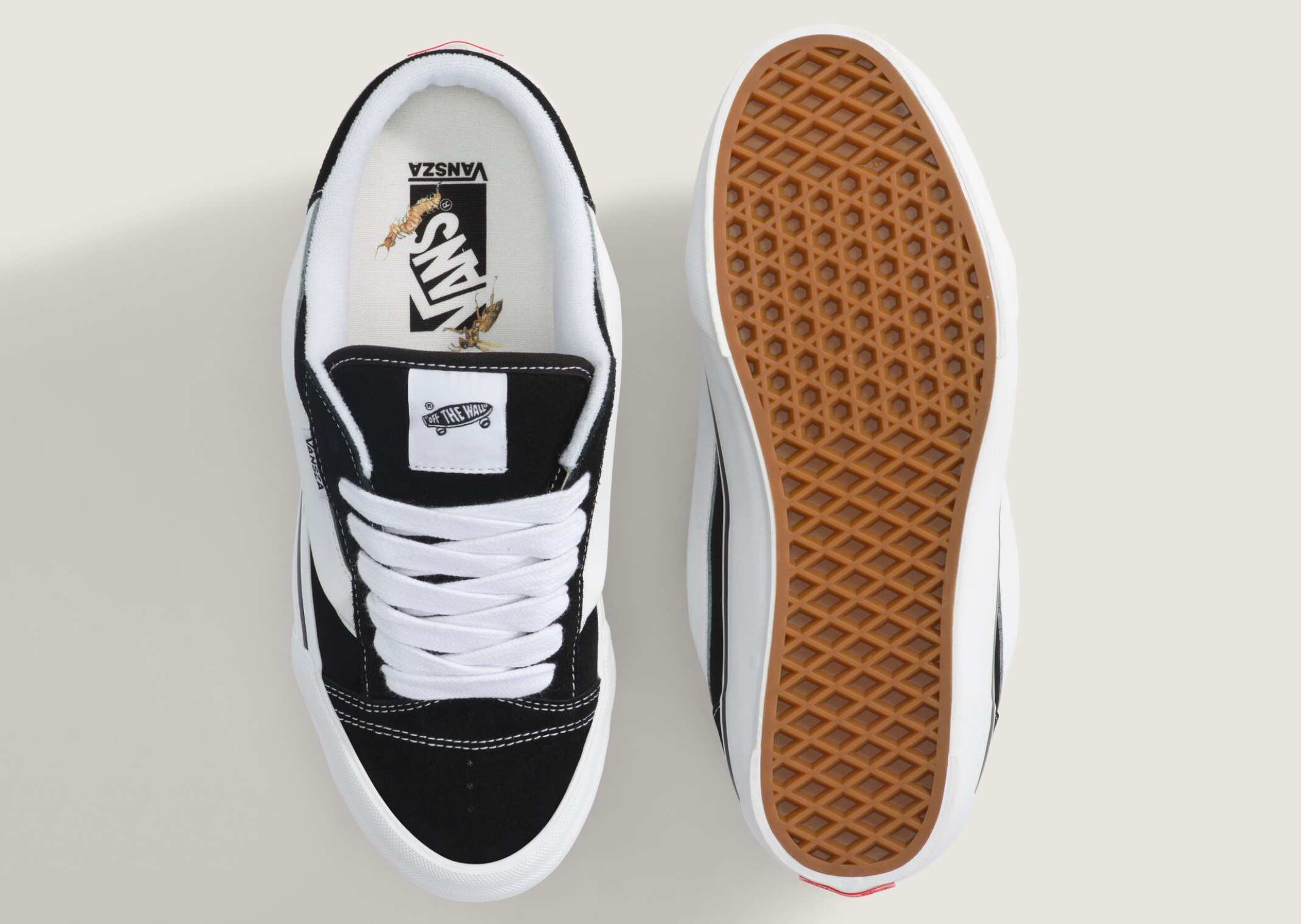 SZA x Vansza Knu Skool Mule Black White Top