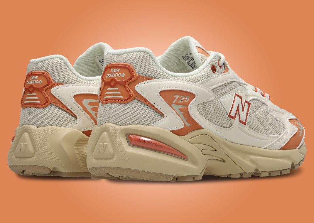 New Balance 725 Beige Tan Heel Angle