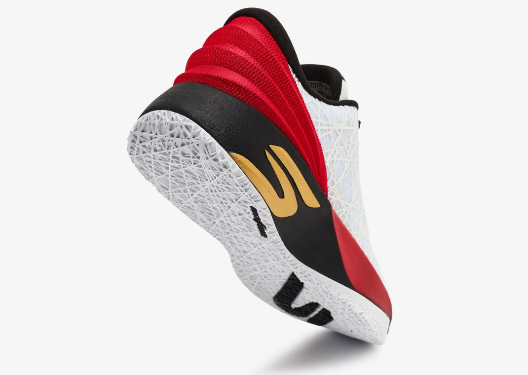 Skechers SKX JE 1 White Red Gold - Heel Angle