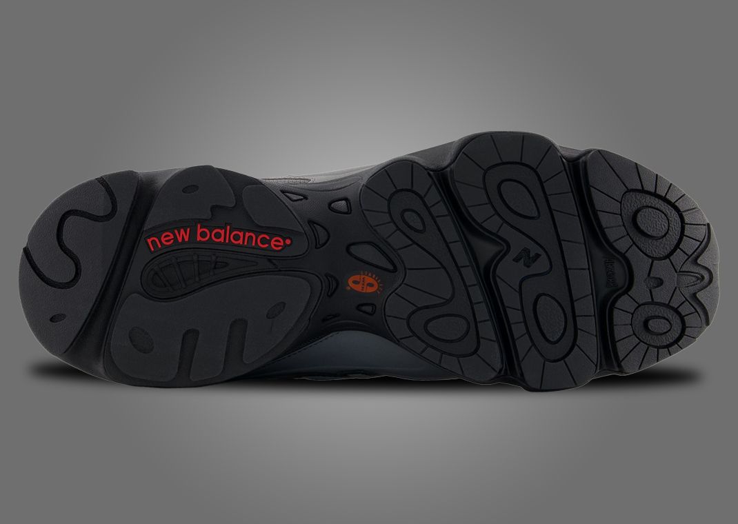 New Balance 1000 Grey Red Outsole