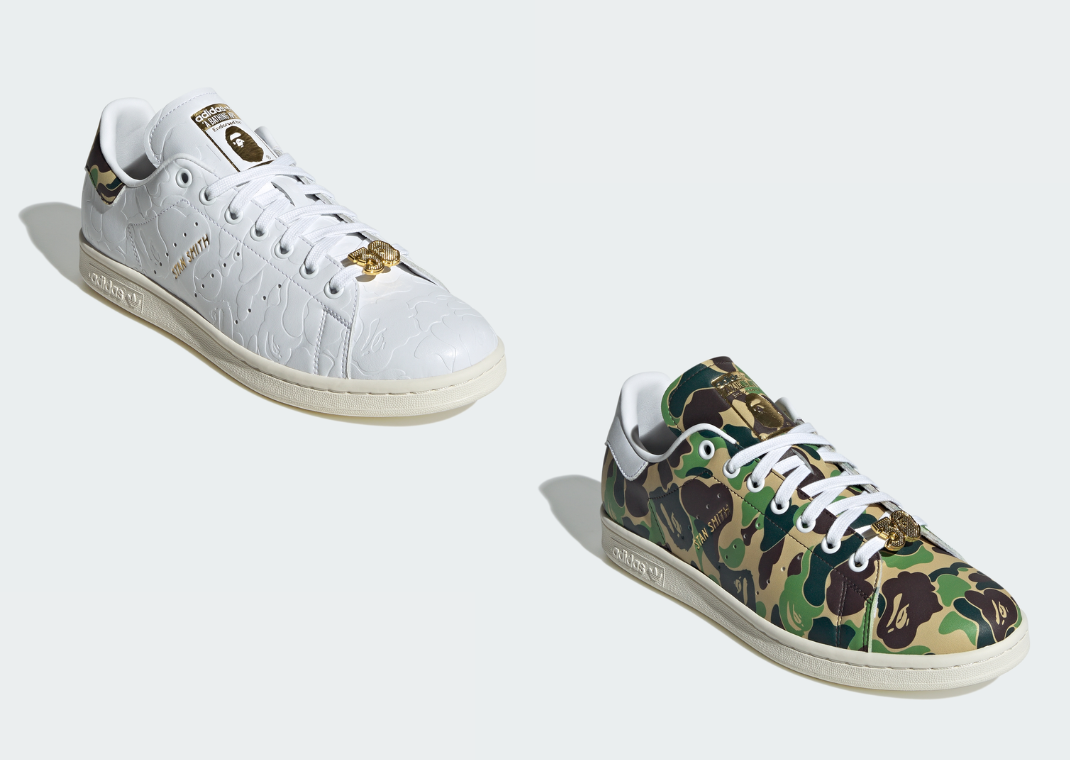 BAPE x adidas Stan Smith Cloud White and Camo