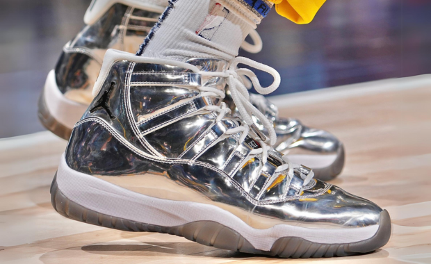 Bruce Brown Wears Chrome Jordan 11 Player Exclusives For Nuggets Championship Ring Ceremony