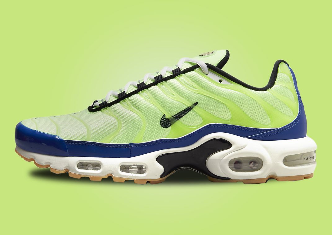 lime green and blue air max