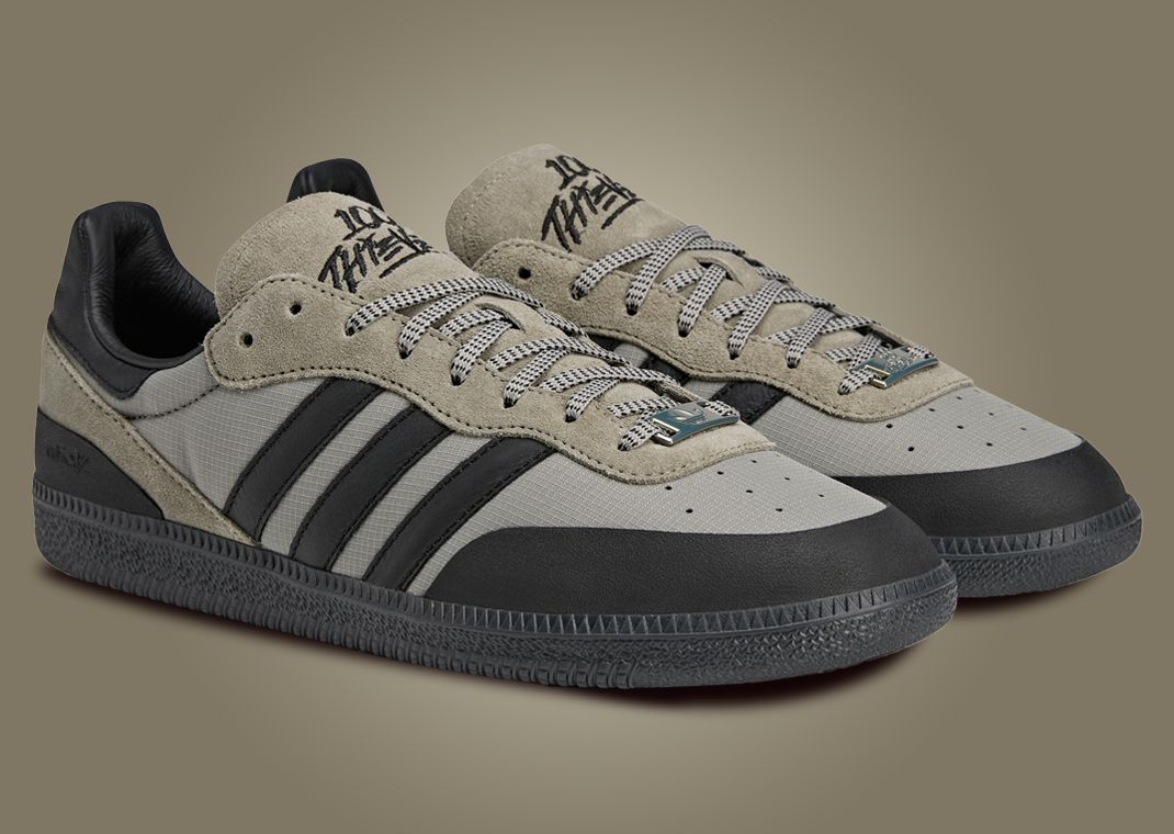 100 Thieves x adidas Palos Hills Silver Pebble Angle