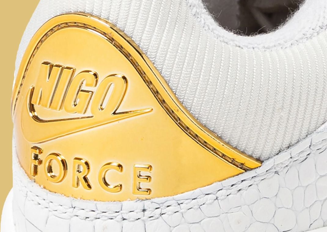 NIGO x Nike Air Force 3 Low White Metallic Gold