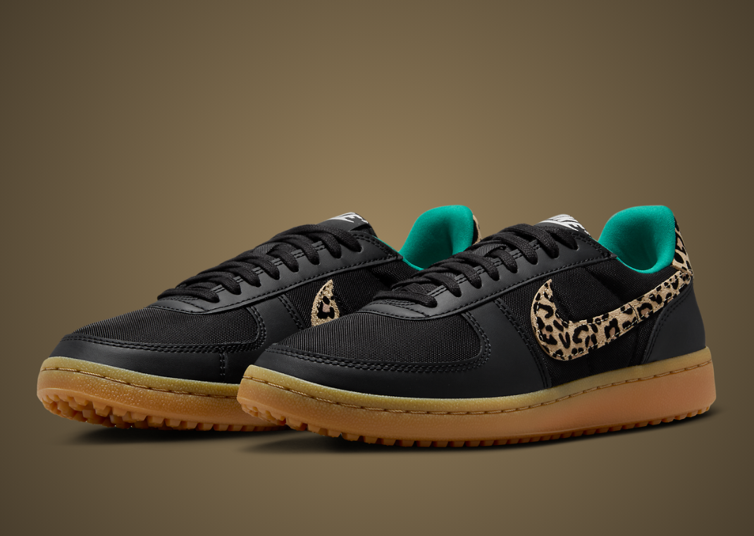 Nike Field General Leopard Print Black (W) Angle