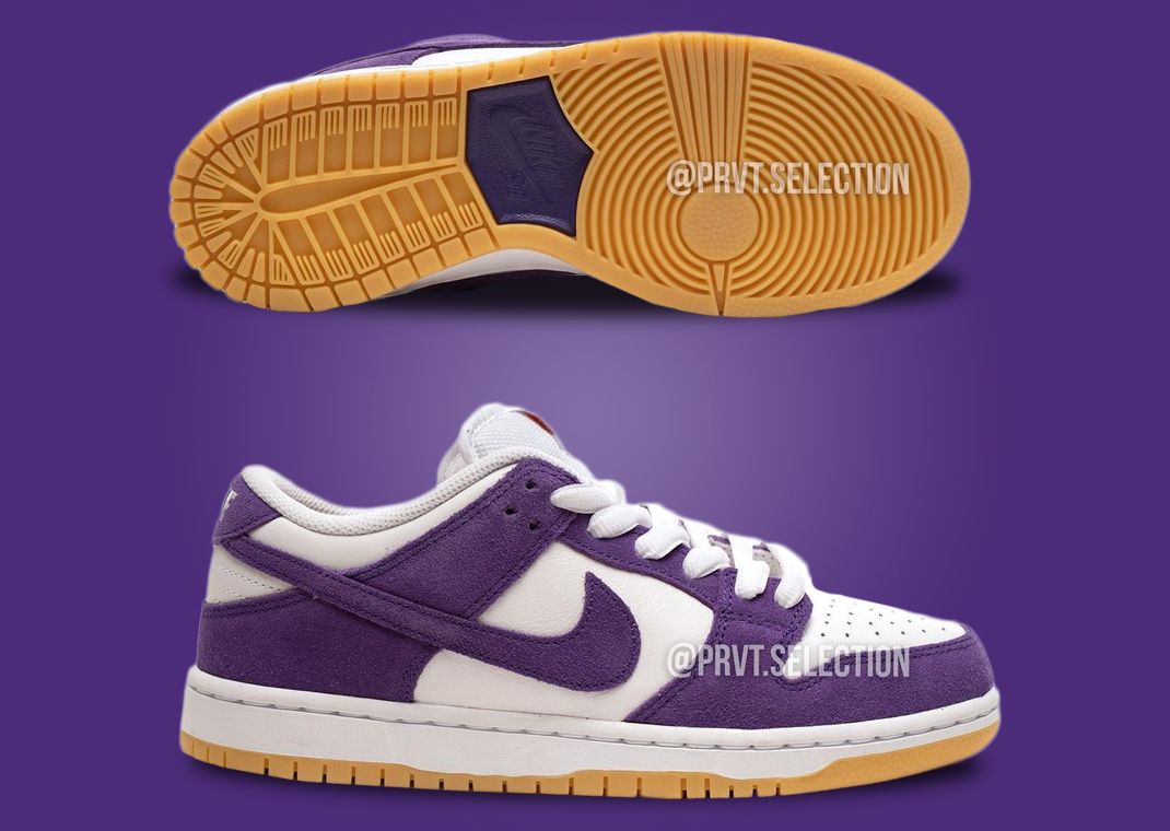 This Nike SB Dunk Low Comes In Court Purple Gum This Nike SB Dunk Low Comes In Court Purple Gum