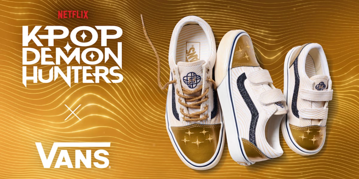 Vans and K-Pop Demon Hunters Get Golden on an Old Skool for the Kids