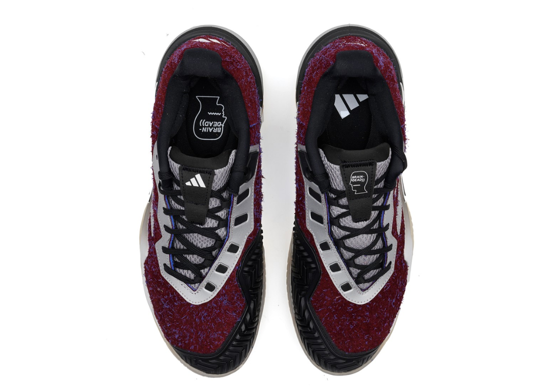 Brain Dead x adidas Barricade 13 Burgundy - Top