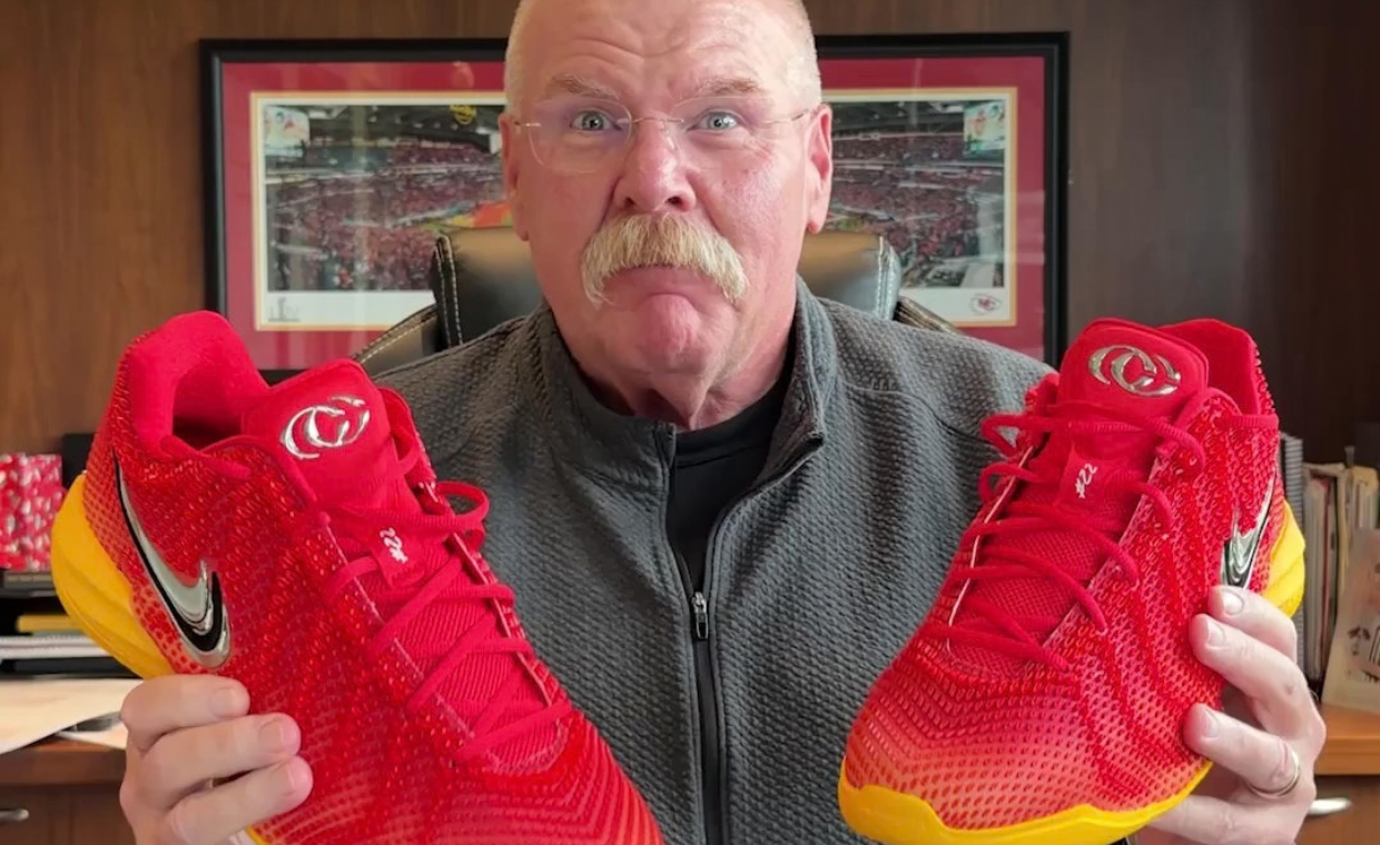 Andy Reid Gets Kansas City Chiefs-Inspired Nike Caitlin 1 Sea of Red