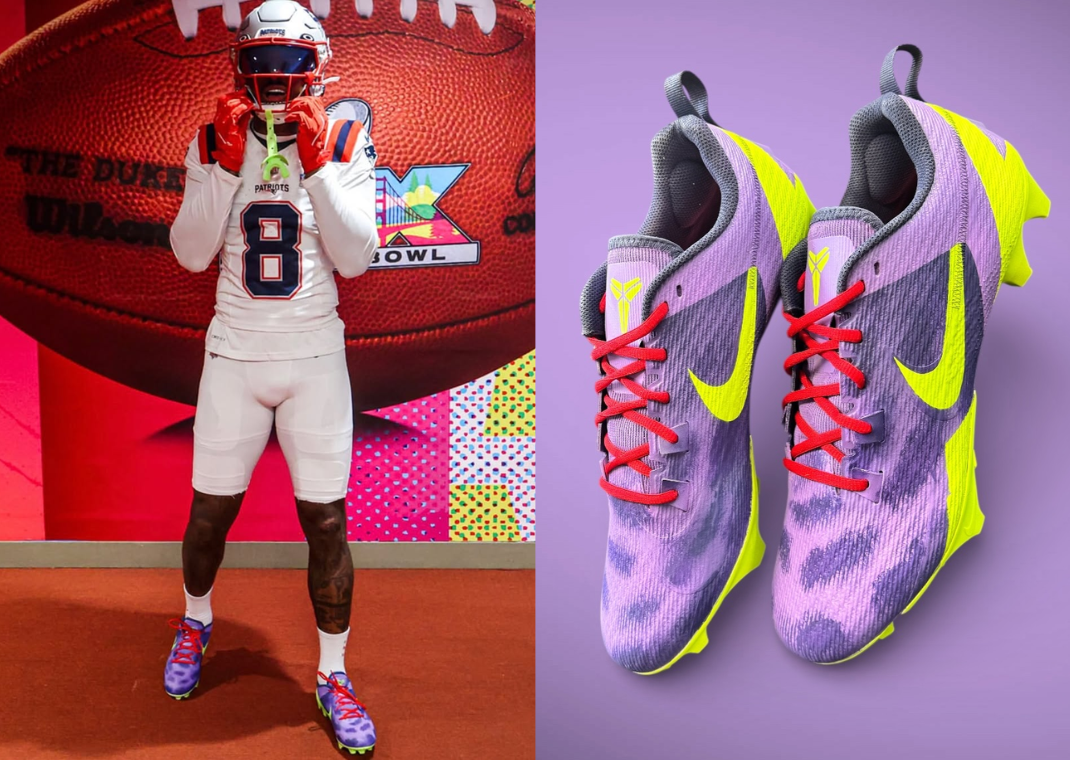 Stefon Diggs Nike Kobe 7 Cheetah Cleats Mache Custom