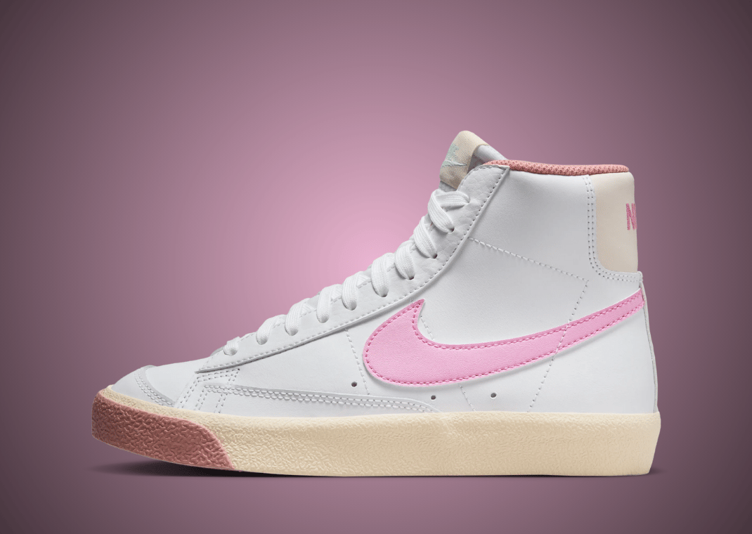 Nike Blazer Mid '77 White Guava Ice (GS) Lateral