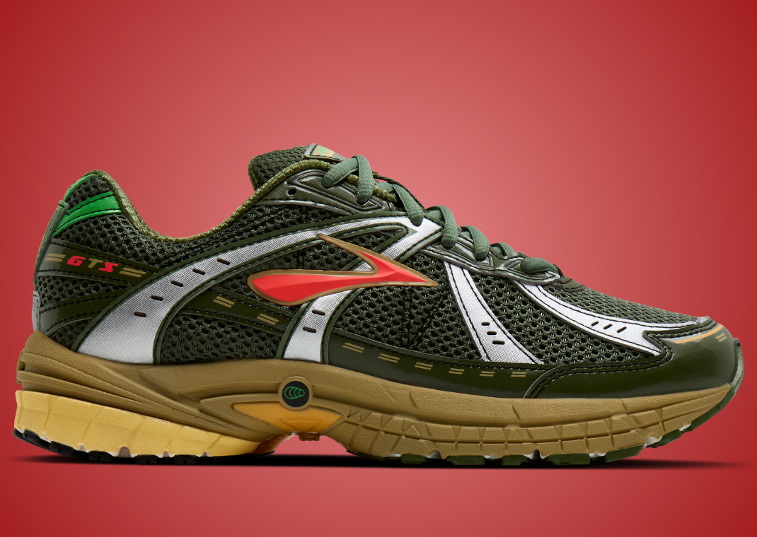 Brooks Adrenaline GTS 10 Forest Green  - Lateral