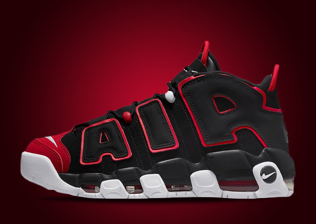 A Red Toe Adorns This Nike Air More Uptempo