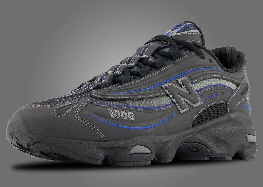 New Balance 1000 Black Royal Blue Angle