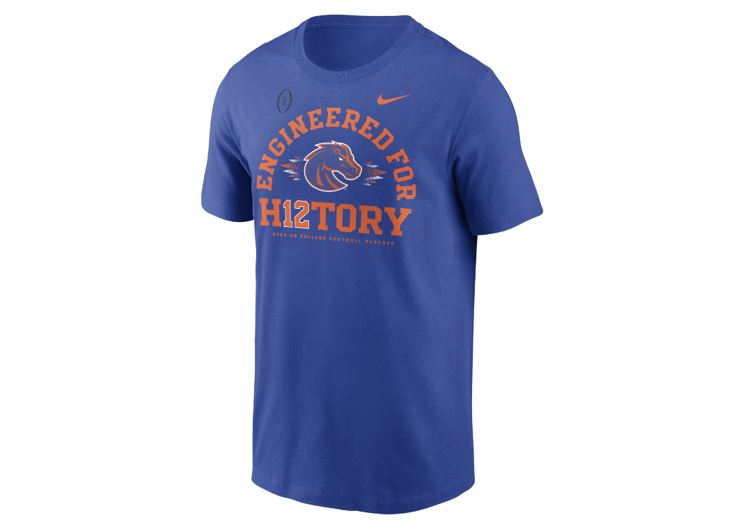 Boise State Broncos 2025 College Football Playoff Bound Engineered For History Men's Nike College T-Shirt